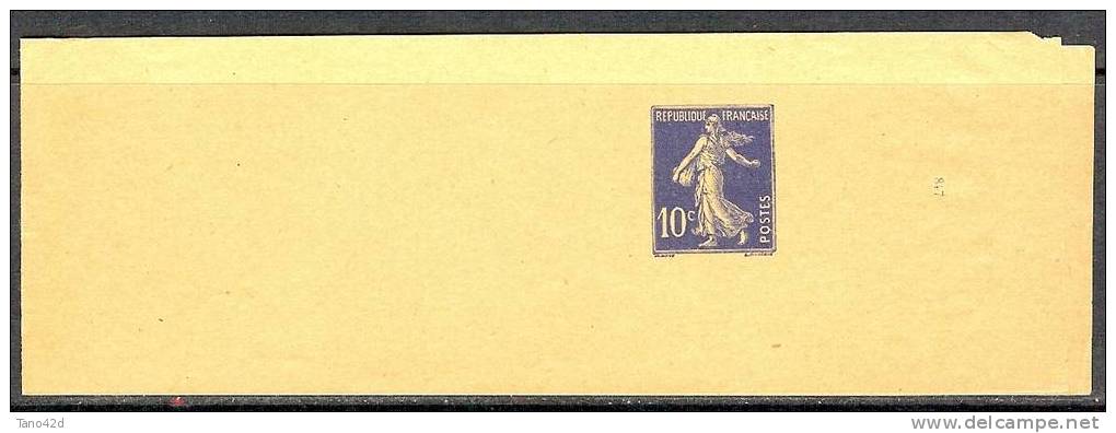 REF LBON1 - FRANCE EP BJ TYPE SEMEUSE CAMEE 10c DATE 847 NEUVE - Bandes Pour Journaux