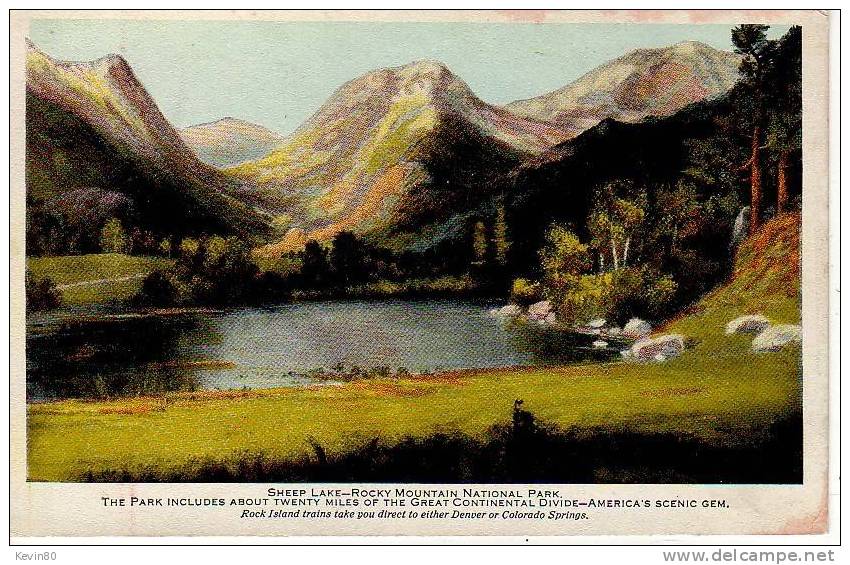 ETATS UNIS Sheep Lake Rocky Mountain National Park ........cpa Couleur - Rocky Mountains