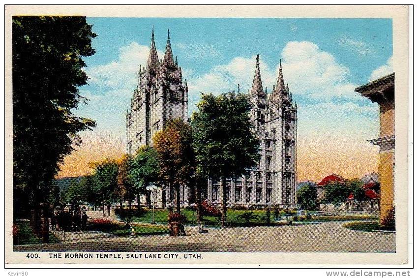 ETATS UNIS The Mormon Temple Salt Lake City Utah Cpa Couleur - Salt Lake City