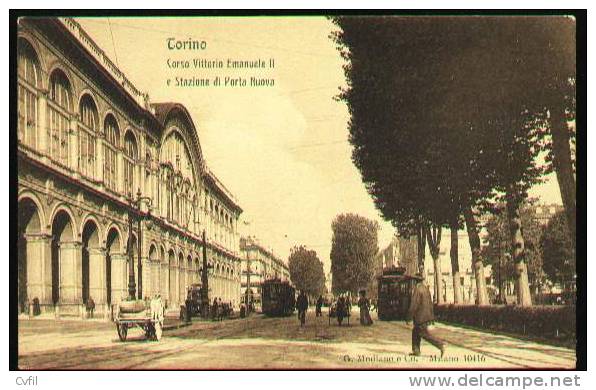 ITALIA Ca 1910 - TORINO. Corso V.E. II E Stazione Di Porta Nuova - Other & Unclassified