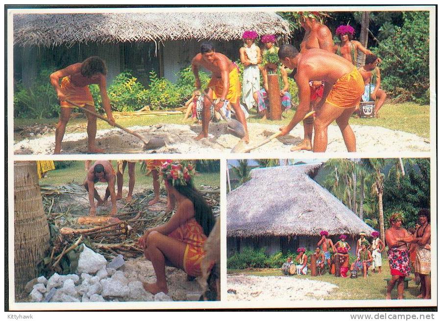 CP16 - "Hima'a - Préparation Du Four Tahitien - Téva Sylvain - Französisch-Polynesien