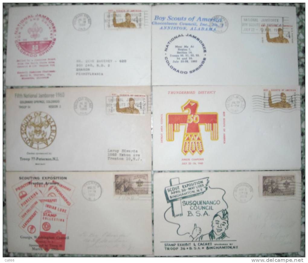 USA Boys Scouts Of America & Jamboré 32 First Day Cover Enveloppes Illustrées 1er Jour 1954 à 1960 Collection - Lettres & Documents