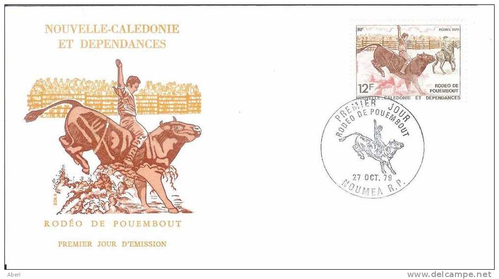 FDC 134 Nlle CALEDONIE - POSTE 433 - RODEO De POUEMBOUT - FDC