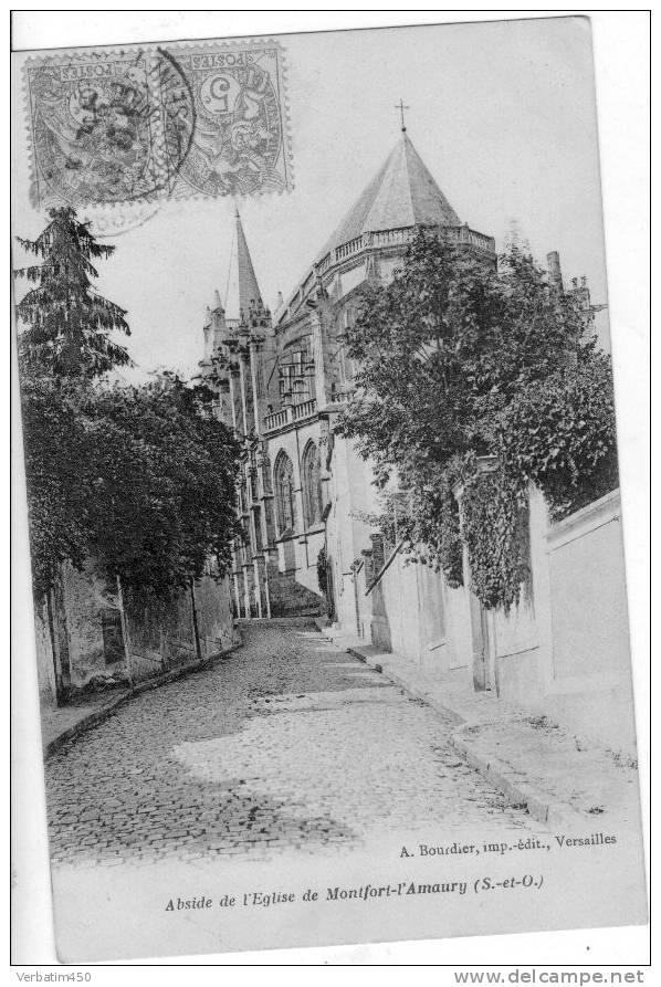 78..MONTFORT L AMAURY..1906..ABSIDE DE L EGLISE..BOURDIER IMPRIM.EDIT.. - Montfort L'Amaury
