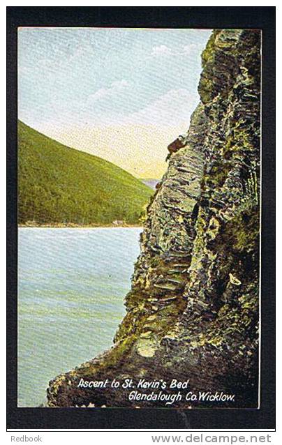 Early Postcard Climbing Ascent To Kevin's Bed Glendalough County Wicklow Ireland Eire - Ref 222 - Wicklow