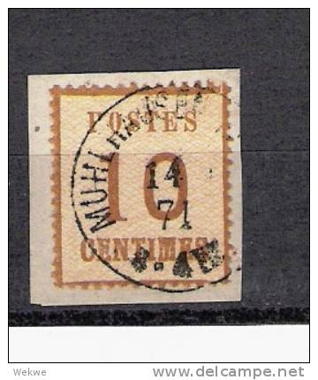 EL033/NDP 5 I, Mühlhausen/Elsass ,  1871, Briefstück. Gute Zentrierung - Used Stamps