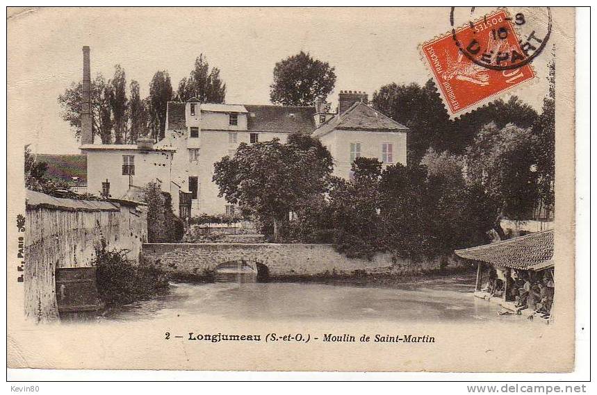 91 LONGJUMEAU Moulin De Saint Martin Cpa Animée - Longjumeau