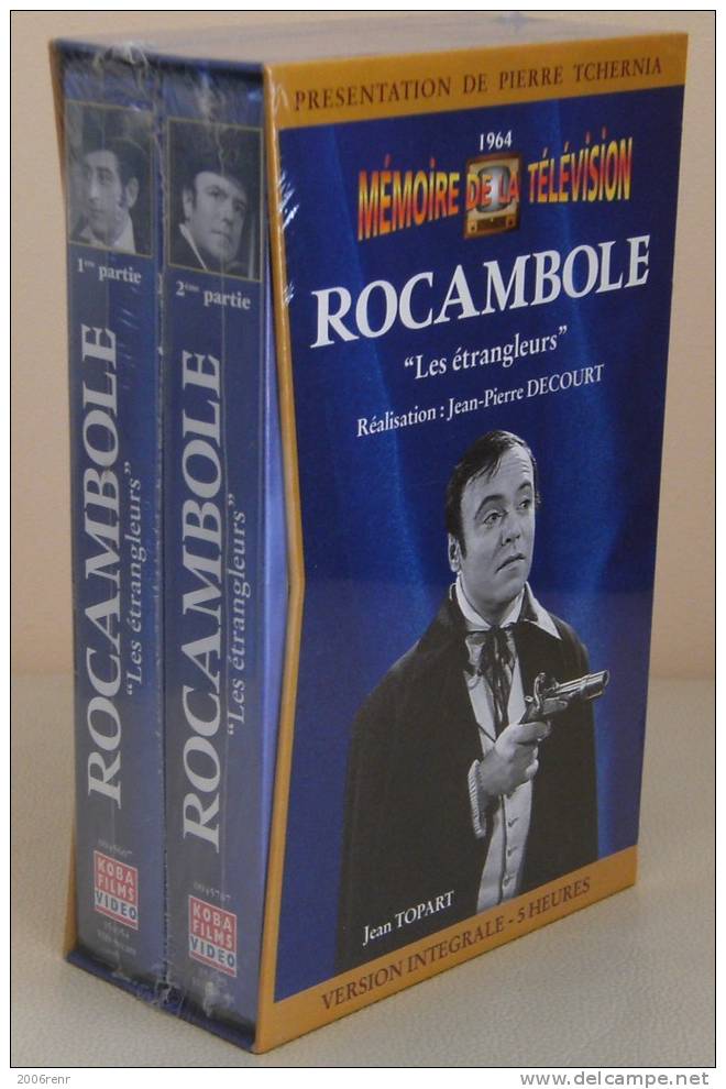 PONSON DU TERRAIL CASSETTE VIDEO VHS SECAM. ROCAMBOLE.  LES ETRANGLEURS. TBE. VOIR - Drama