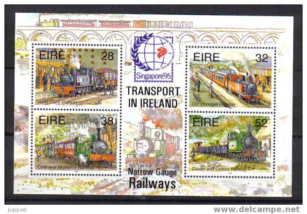 IRELAND  S/s Transport In Ireland /  IRLANDE  Transport En Irlande  Bloc  1995 - Eisenbahnen