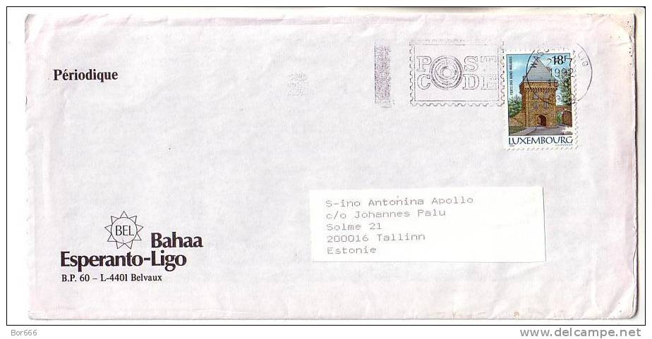 GOOD Postal Cover LUXEMBOURG To ESTONIA 1992 - Nice Stamped - Covers & Documents