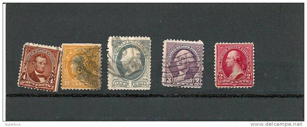 Lotticino Di 5 Francobolli Stati Uniti - Used Stamps
