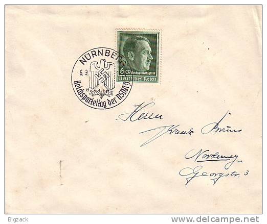 DR Brief EF Minr.672 SST Nürnberg 6.9.38 - Briefe U. Dokumente