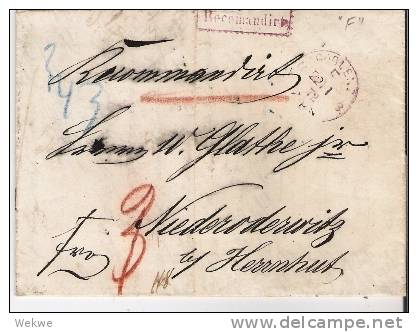 Brs193/ Coblenz F 3, (violett) 1872, Recommandiert - Covers & Documents