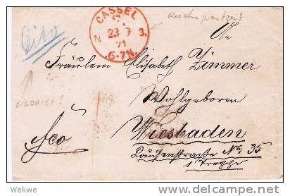 Brs196/ Cassel F 3 (rot) 23.9.71 (bereits Reichspost) - Briefe U. Dokumente