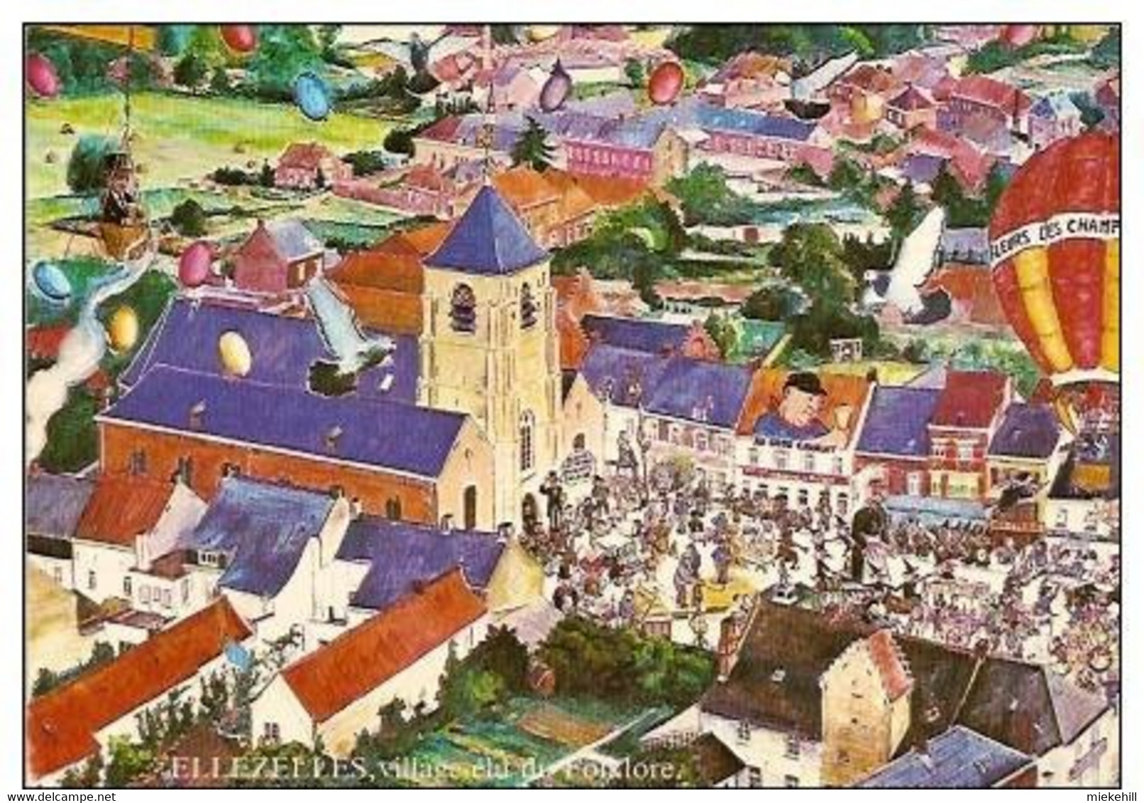 ELLEZELLES-village élu Du Folklore-illustrateur Vandewattyne- - Ellezelles