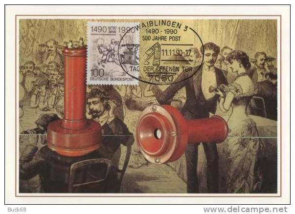 ALLEMAGNE GERMANY Carte Postale Premier Jour FDC 1025 : Téléphone Telefon De Graham BELL En 1877 - Autres & Non Classés