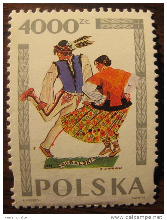 Pologne 1994, 3198, Danseurs, N** - Neufs