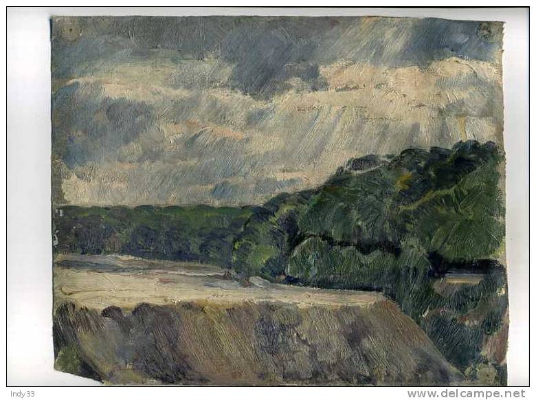 - PAYSAGE  .  HUILE  SUR TOILE  DE GAETAN DUMAS . MARSEILLE 1879 -BORDEAUX 1950 - Huiles