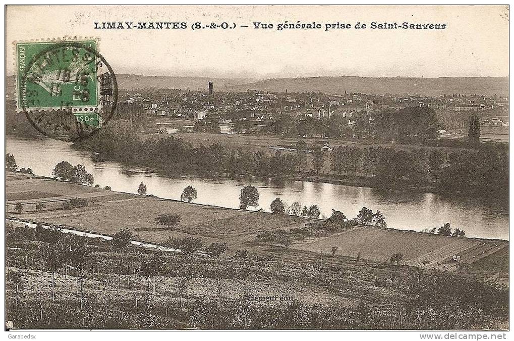 CPA De LIMAY-MANTES - Vue Générale Prise De Saint-Sauveur. - Limay