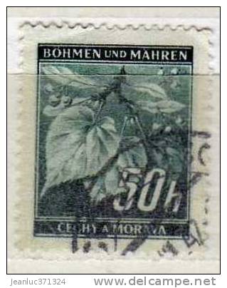 BOHEME ET MORAVIE N° 43 O Y&T 1940-1941 Tilleul - Used Stamps