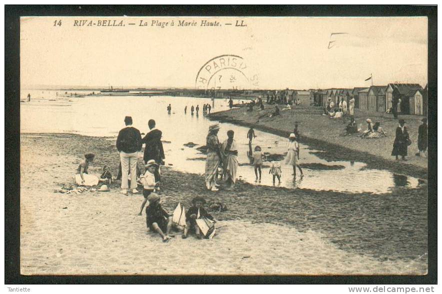 RIVA BELLA - La Plage à Marée Haute. LL N° 14 (1922). - Riva Bella