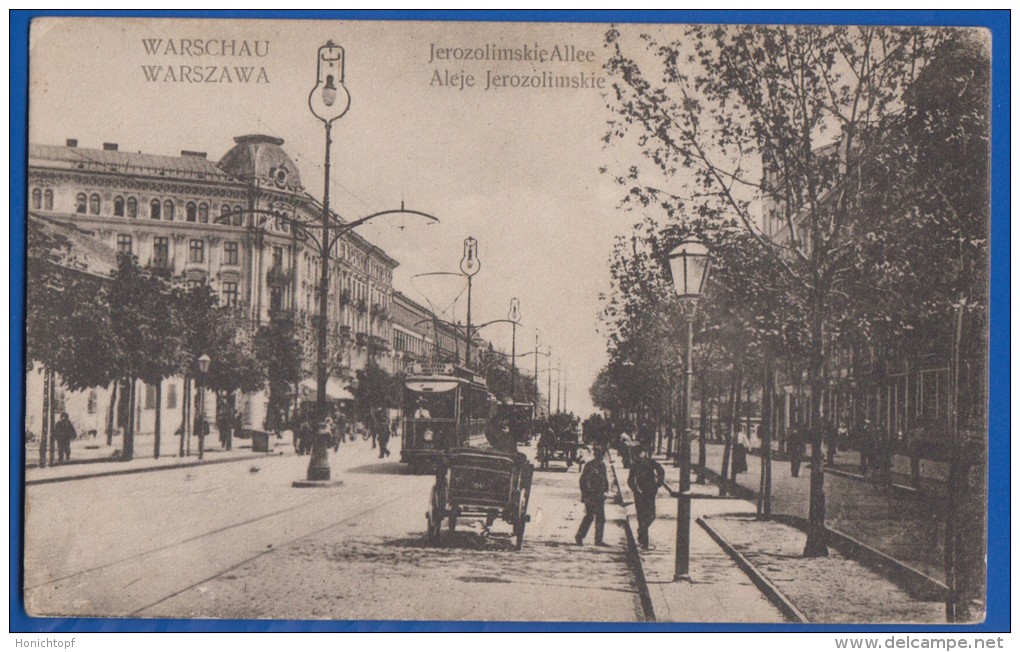 Polen; Warszawa Varsovie Warschau; Aleje Jerozolimskie; Tramway Tram - Polen