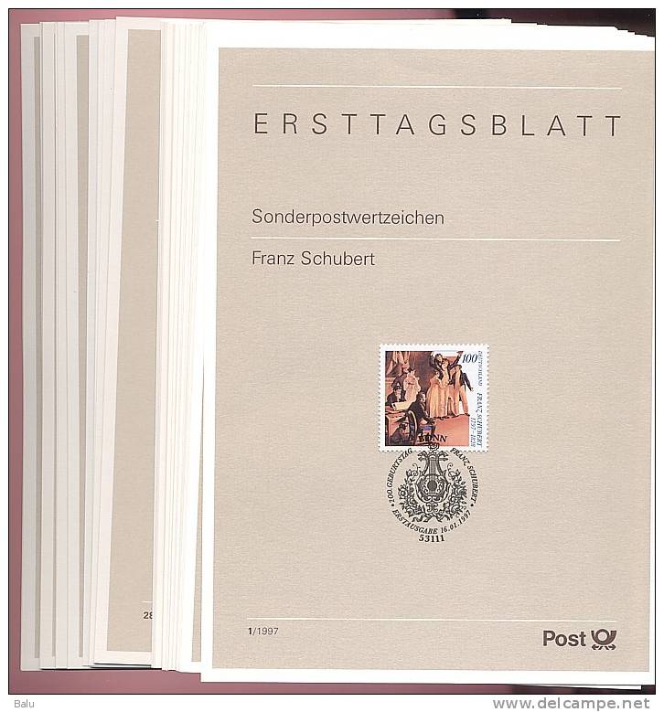 Deutschland 1997 Ersttagsblatt. Komplett Alle Erstagsblätter ETB Absoluter Luxuszustand. Nr 1 - 46. Insgesamt 50 Blätter - Sonstige & Ohne Zuordnung