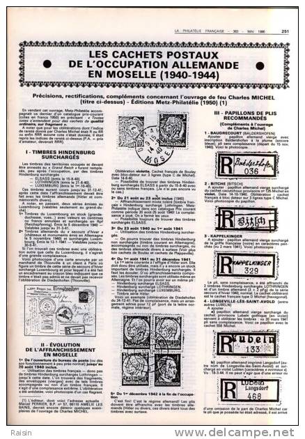 La Philatélie Française N)383 15 Mai 1986  Organe Officiel  TBE - French (from 1941)