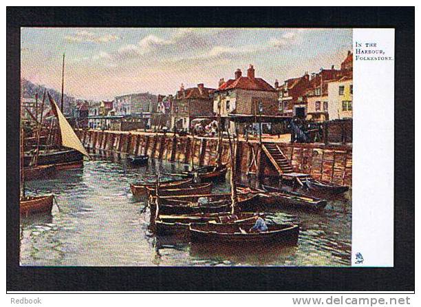2 Early Raphael Tuck Oilette Postcards Folkestone Kent - Harbour & Zig Zag Walk - Ref 224 - Folkestone