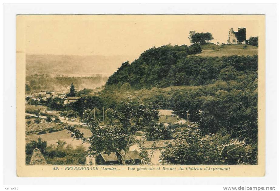 PEYREHORADE - Vue Générale Et Ruines Du Château D'Apremont - Peyrehorade