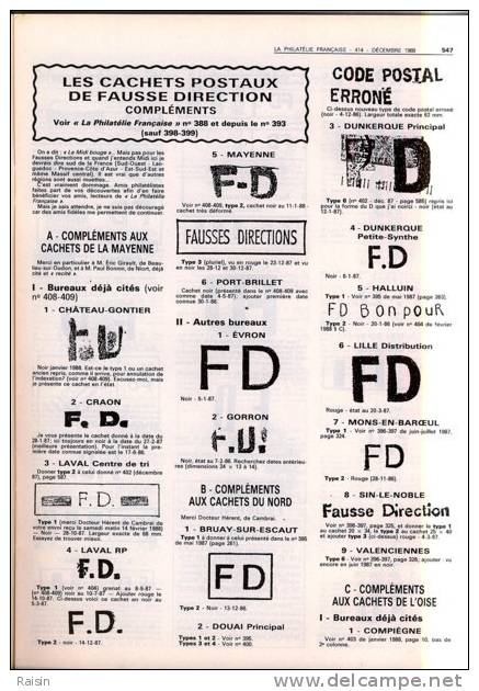 La Philatélie Française N°414 31 Décembre 1988 Organe Officiel  TBE - Francés (desde 1941)