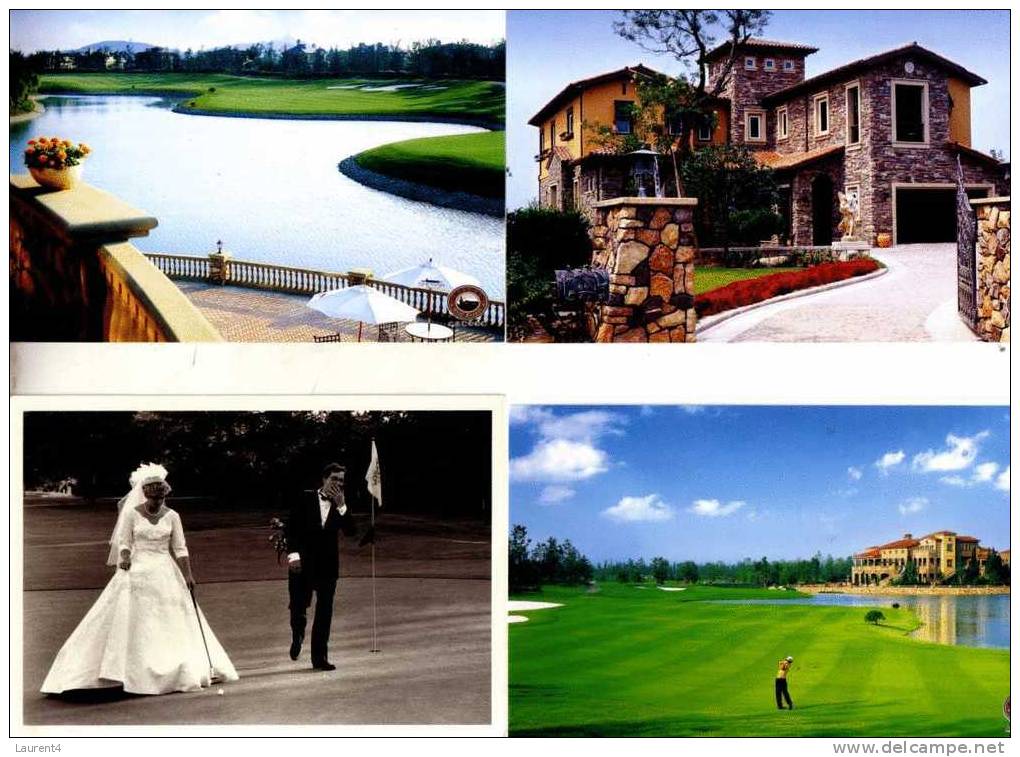 3 + 1   Carte De Terrain De Golf / 3 + 1 Postcards Of Golf Course - Golf
