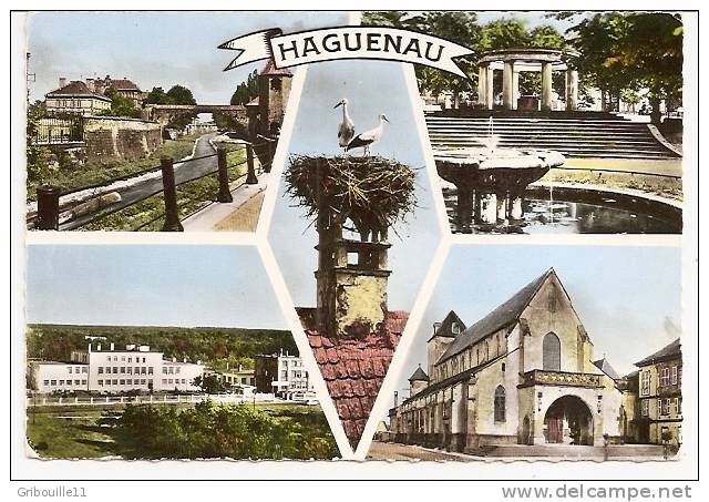 HAGENAU   -   ** 5 VUES SOUVENIRS **     -    Editeur : LA CIGOGNE De Strasbourg   N° 67. 180. 30. - Haguenau
