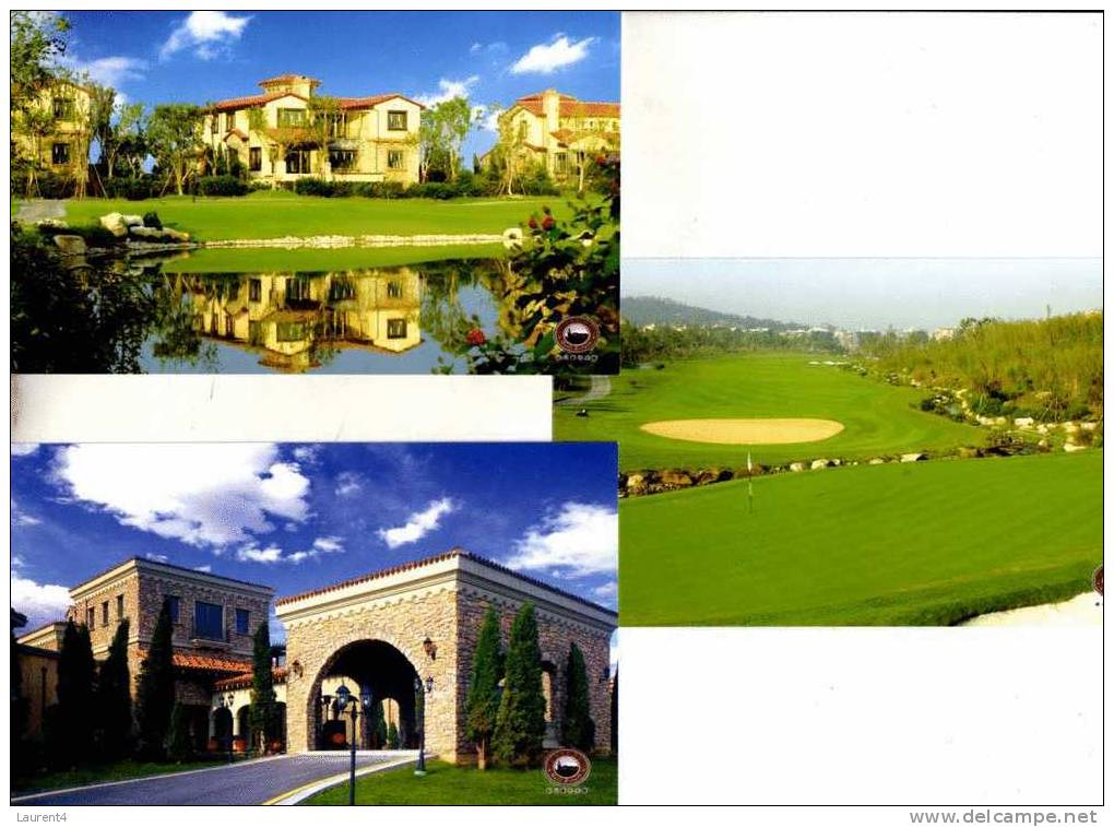 3   Carte De Terrain De Golf / 3  Postcards Of Golf Course - Golf