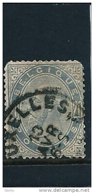 BELGIUM :  N° 39   Obli.  - Cote= 12,00€    ++++++++        à      12  % - 1883 Leopold II.