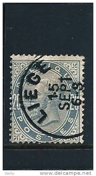 BELGIUM :  N° 39   Obli.  - Cote= 12,00€    ++++++++        à      12  % - 1883 Leopold II