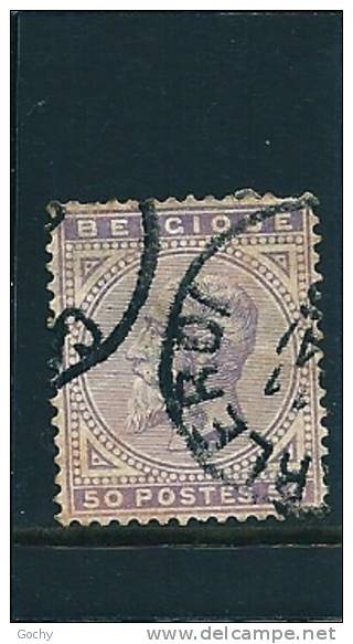 BELGIUM :  N° 41   Obli.  - Cote= 40,00€    ++++++++        à      10 % - 1883 Leopold II