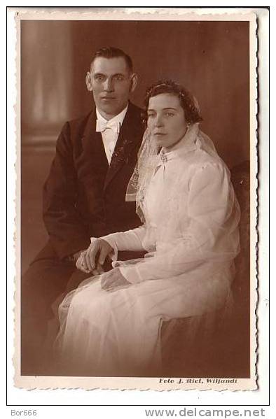 GOOD OLD ESTONIA Postcard - Wedding - Nozze