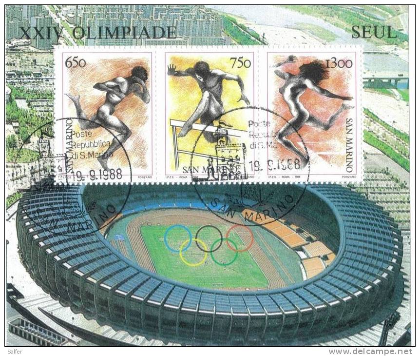 SAN MARINO -  1988   BF  Olimpiadi  Seul  -  Usato - Oblitérés