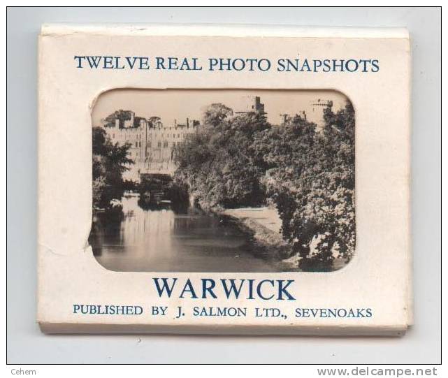 UNITED KINGDOM ANGLETERRE ENGLAND WARWICK ENVELOPPE CARNET DE 12 PETITES PHOTOS - Warwick