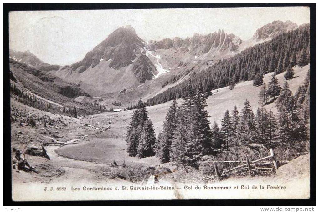 Les Contamines S. St Gervais Les Bains - Col Du Bonhomme Et Col De La Fenêtre - 1910 - écrite Et Timbrée - - Les Contamines-Montjoie