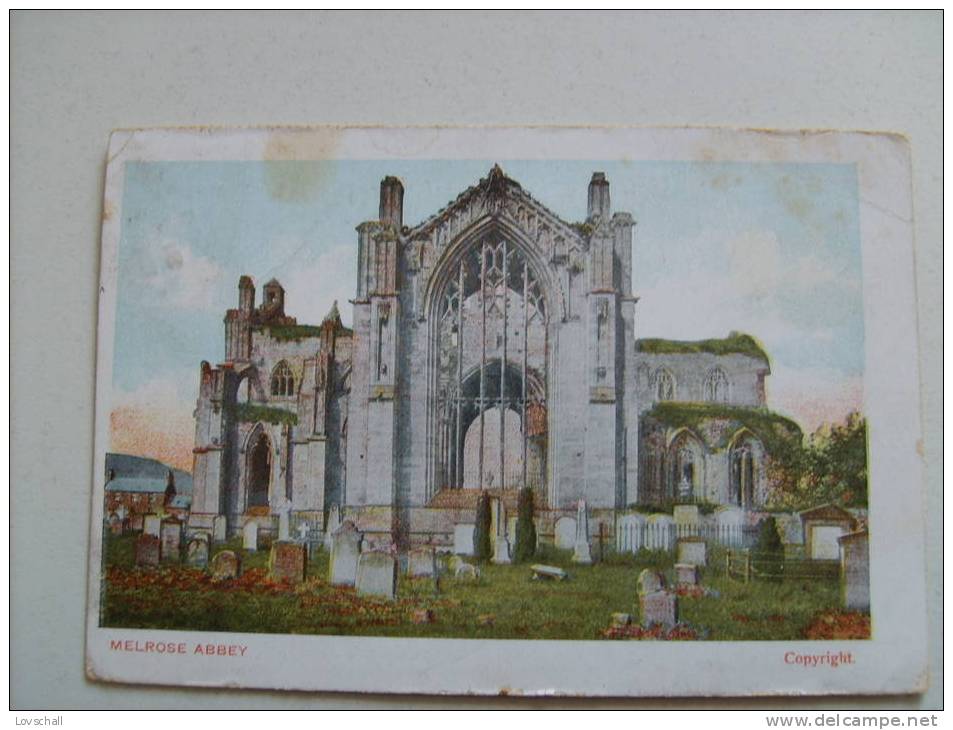 Melrose Abbey.  ( 18 - 5 - 1908 ) - Roxburghshire