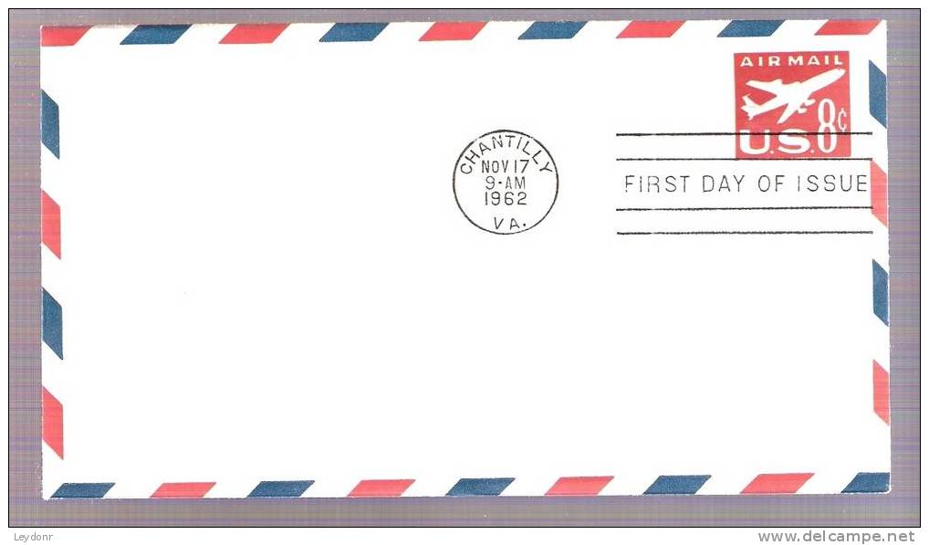 FDC United States AirMail - 8 Cent Jet Airliner - Stamped Envelop - Scott # UC36 - 1961-80