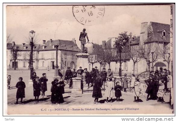 64 , PONTACQ , Statue Du Generale Barbanegre , Vainqueur D'Huningue - Pontacq