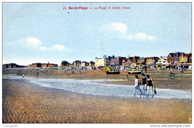 Berck-plage - La Plage à Marée Basse - Berck