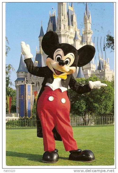 DISNEYWORLD : MICKEY / CPM Circulée 31.12.1990 Postée D´Orlando>>double Oblitération/B.E. - Disneyworld