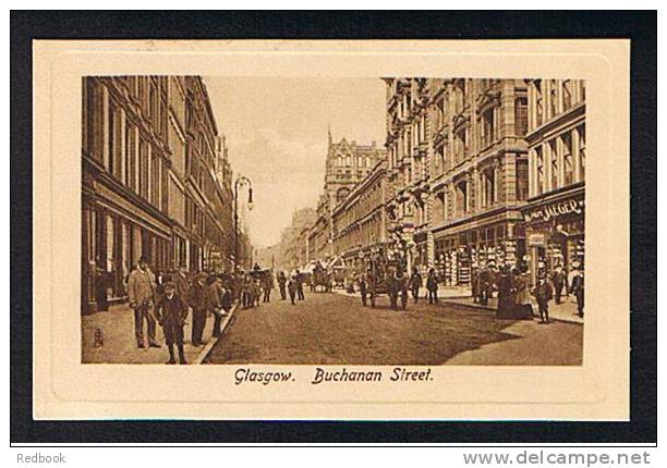 Superb Early Unlisted Raphael Tuck Postcard Buchanan Street Glasgow Scotland - Ref 225 - Lanarkshire / Glasgow