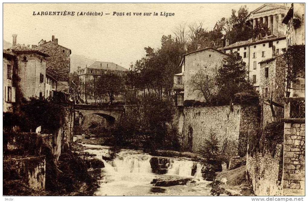 CPA (07) LARGENTIERE    Pont Et Vue Sur La Ligne - Largentiere