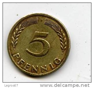 ALLEMAGNE 5 PFENNIG 1950 J - 5 Pfennig