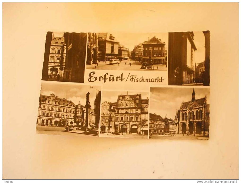 Erfurt - Fischmarkt - Tram  - Cca 1950's   VF  D35794 - Erfurt